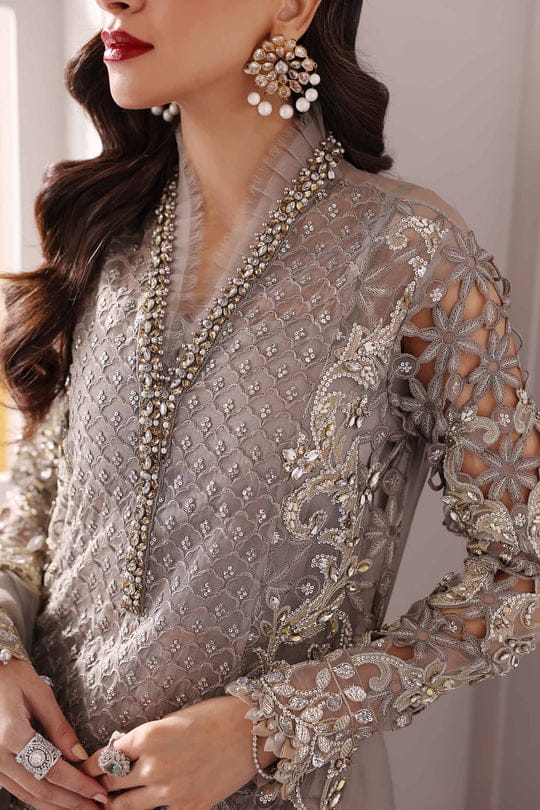 3 piece Unstiched embroidered organza suit
