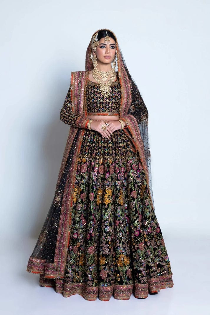 Fahad Hussayn Luxury Raw Silk Embroidered Unstitched 3 Piece