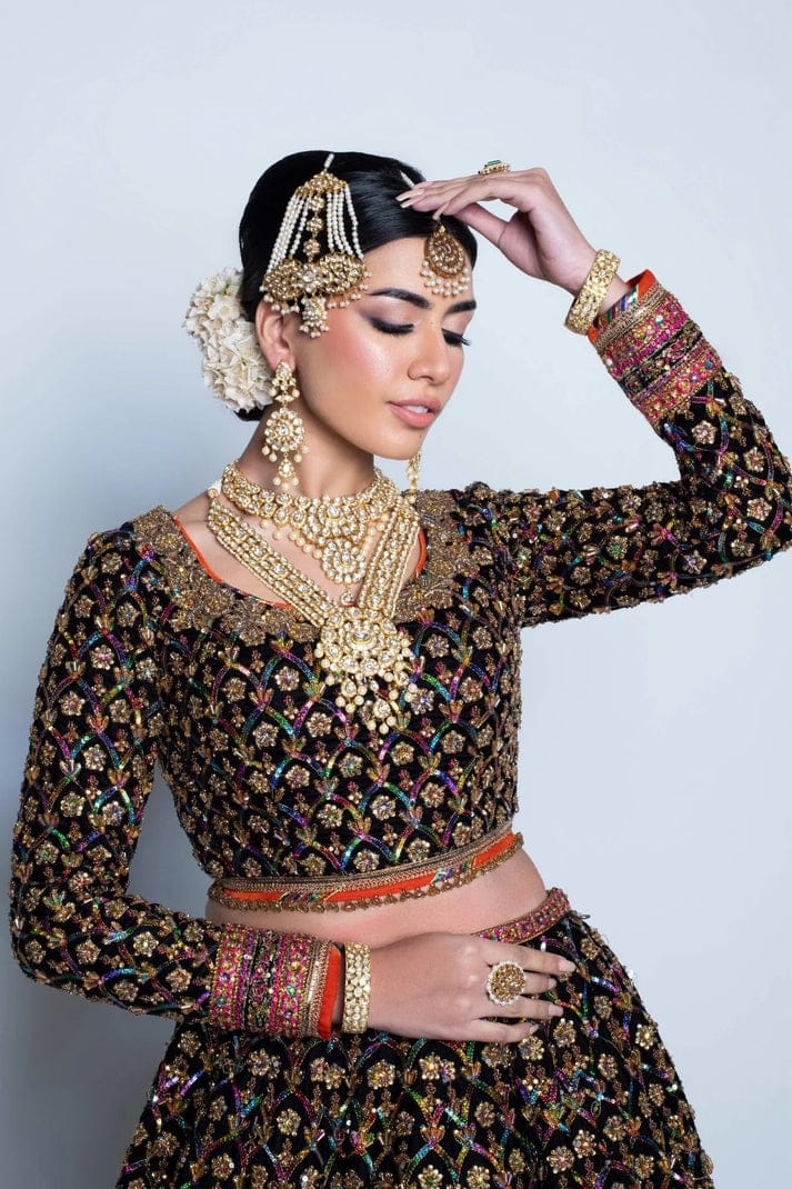 Fahad Hussayn Luxury Raw Silk Embroidered Unstitched 3 Piece