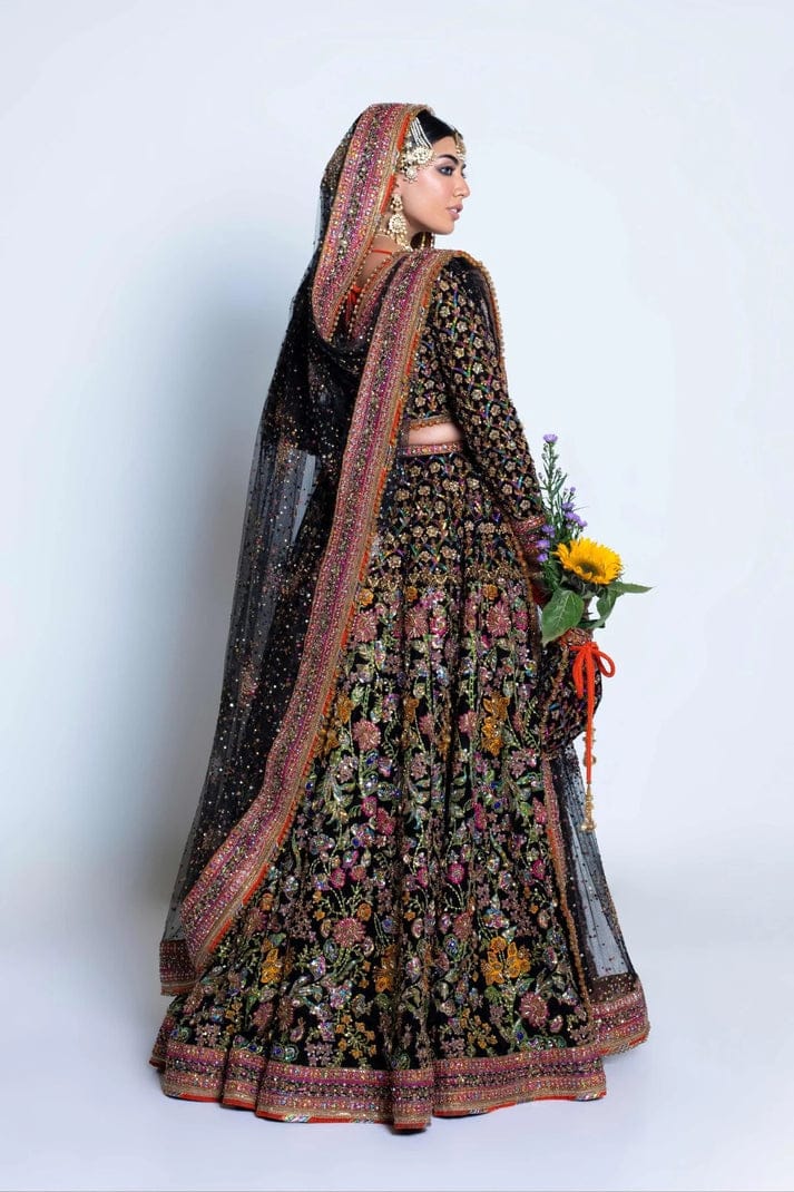 Fahad Hussayn Luxury Raw Silk Embroidered Unstitched 3 Piece