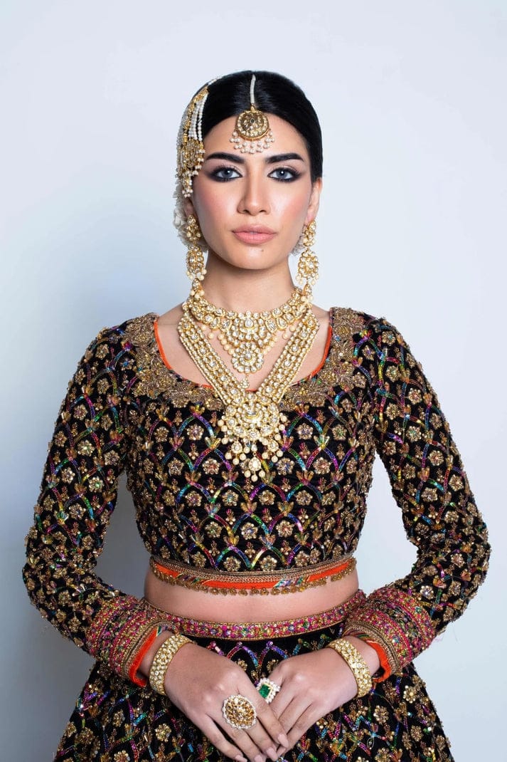 Fahad Hussayn Luxury Raw Silk Embroidered Unstitched 3 Piece
