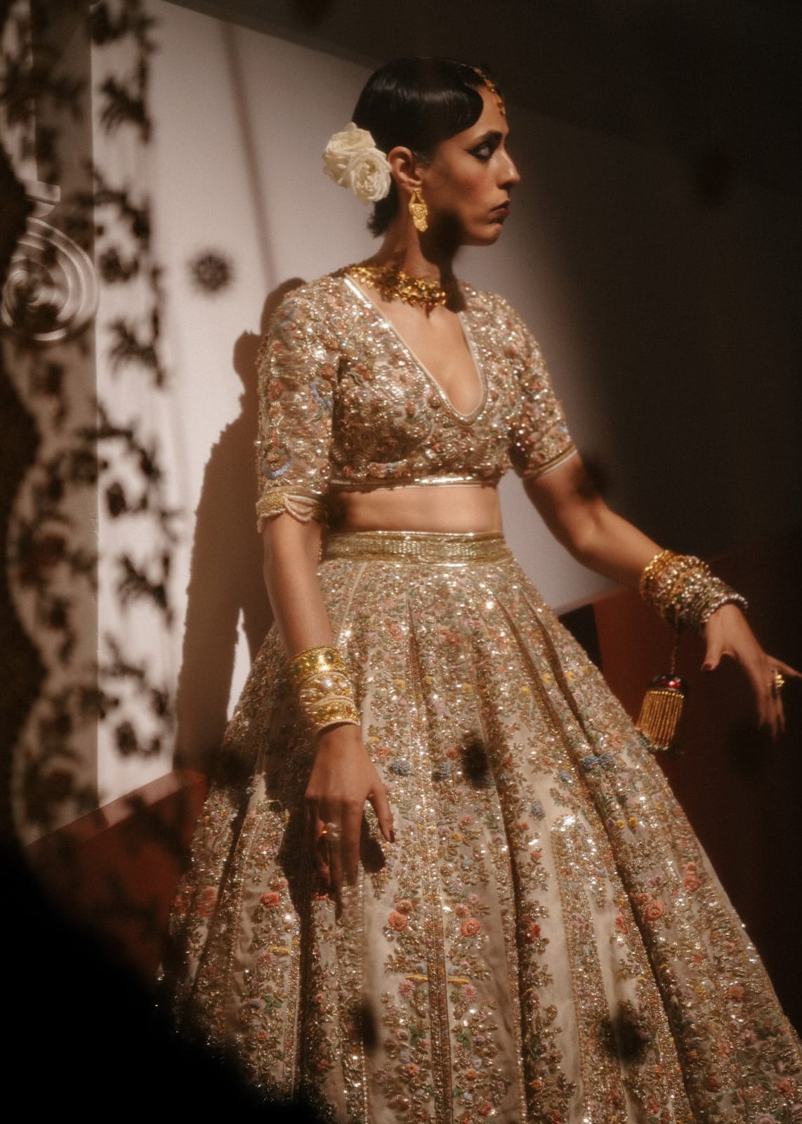 Hussain Rehar Wedding Festive Net Embroidered Unstitched SAWARA