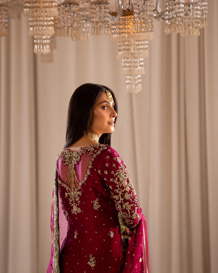 Tabya TABEER Luxury Wedding Formal Hand Embellished Raw Silk 3 Piece Dress