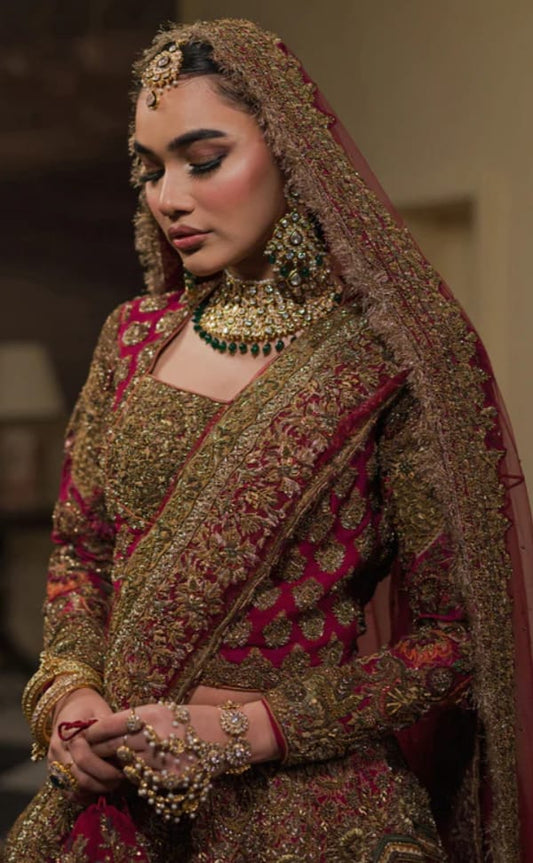 Gulistan - Fully Embellished  Lehenga Choli with a Bordered Dupatta