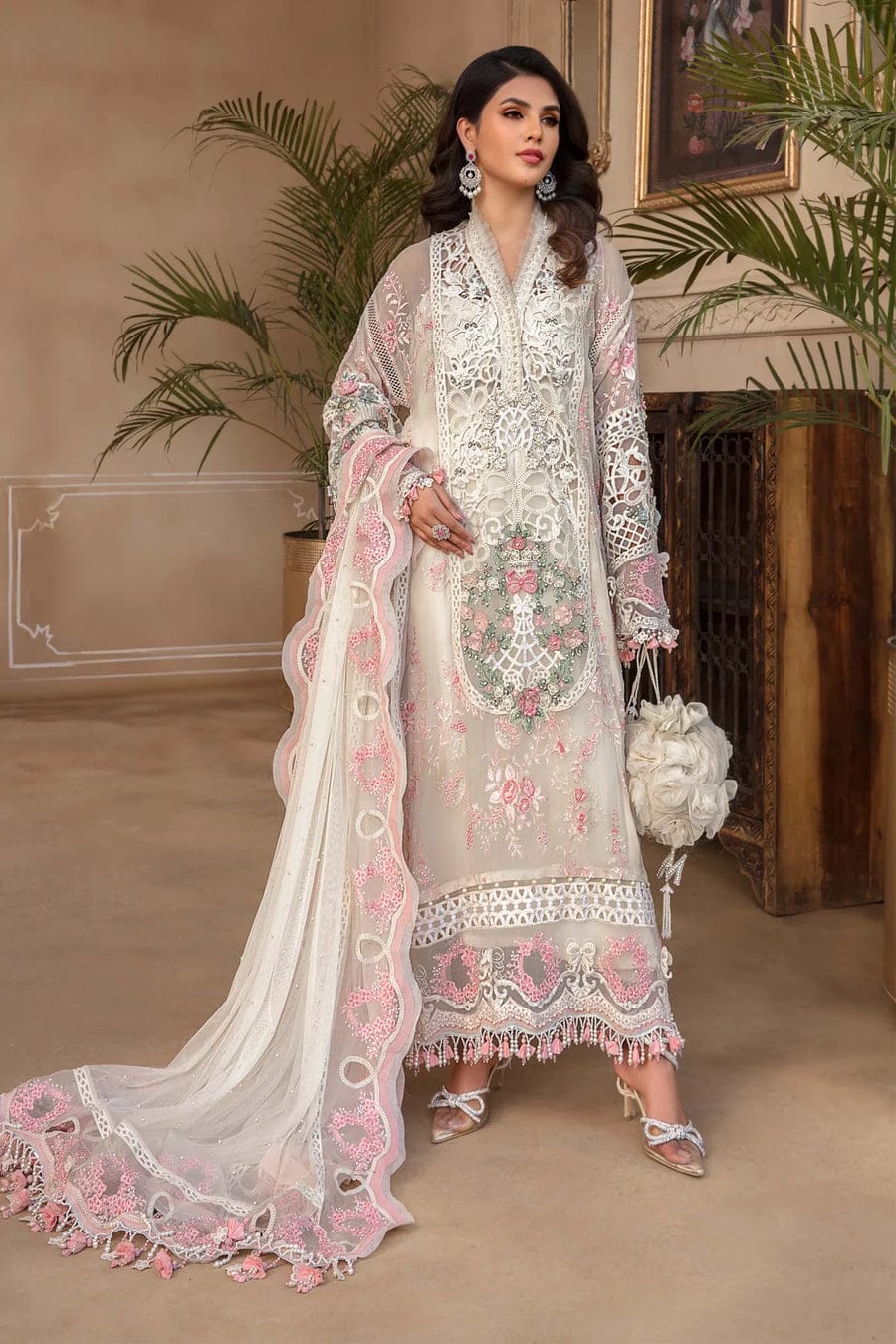 MariaB embroidered Chiffon 3 piece
