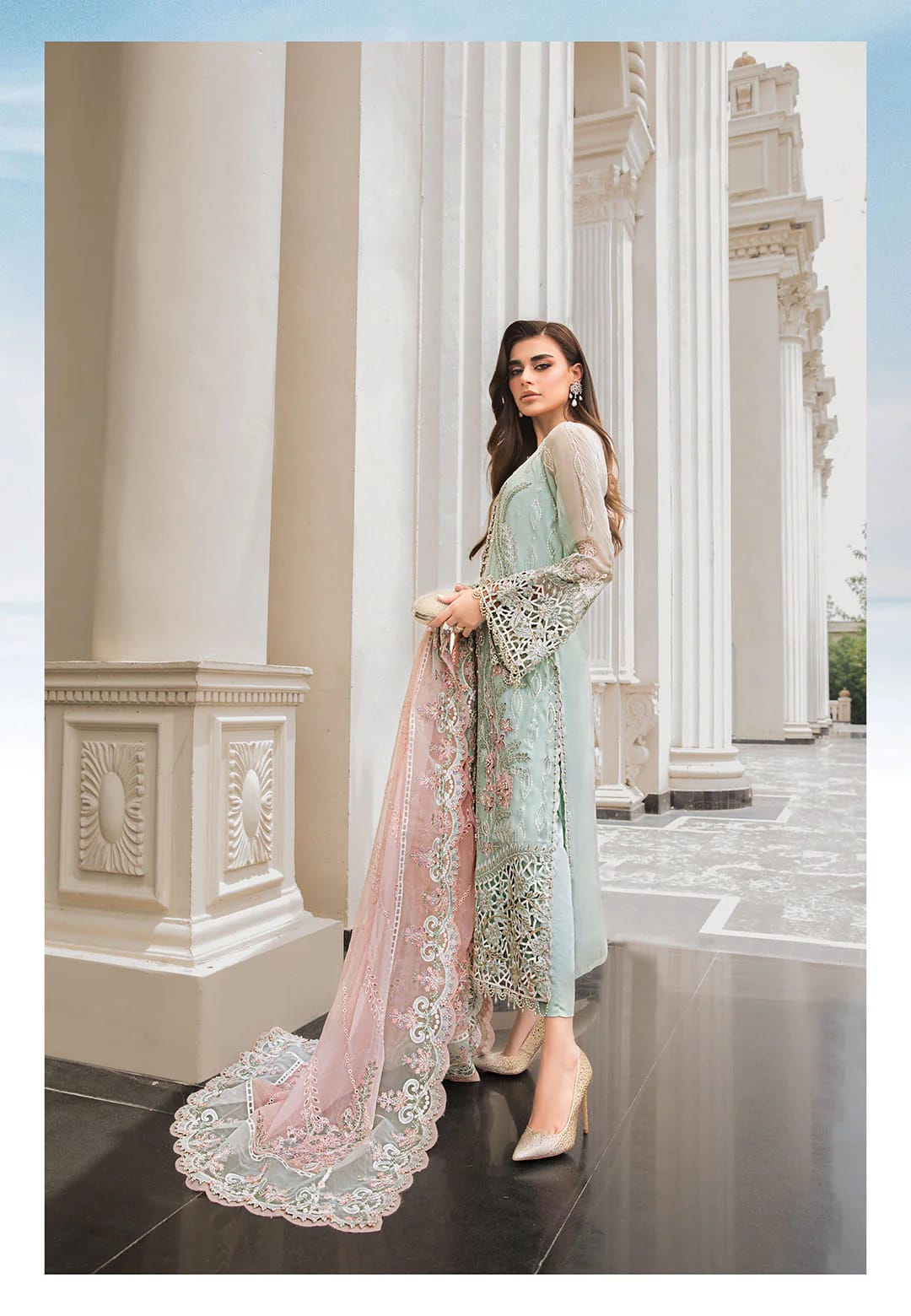 Maria.b unstiched chiffon suit