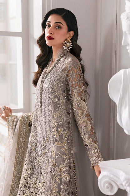 3 piece Unstiched embroidered organza suit