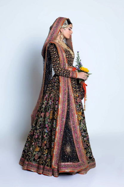 Fahad Hussayn Luxury Raw Silk Embroidered Unstitched 3 Piece