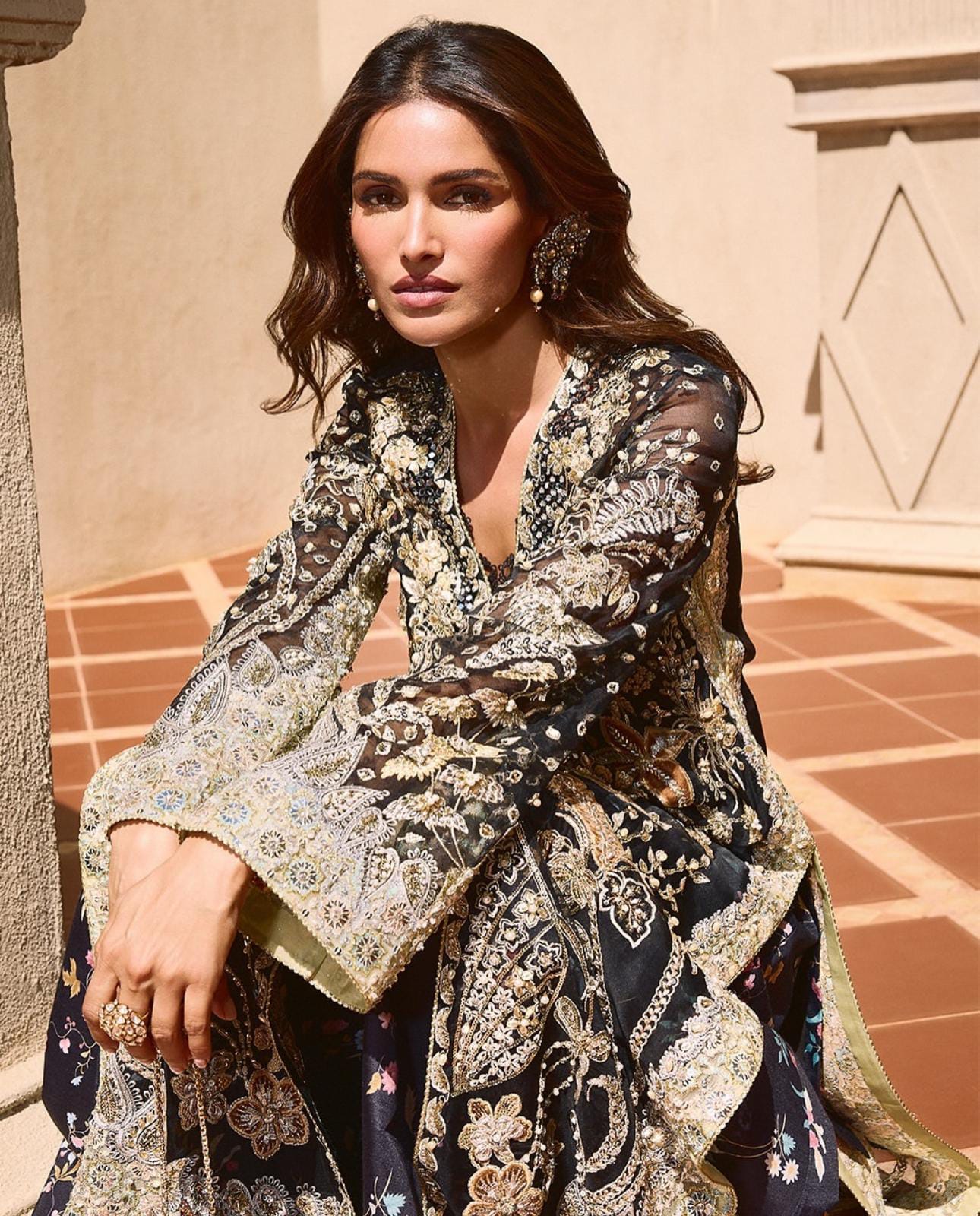 Soraya Luxury Wedding organza suit Unstitched