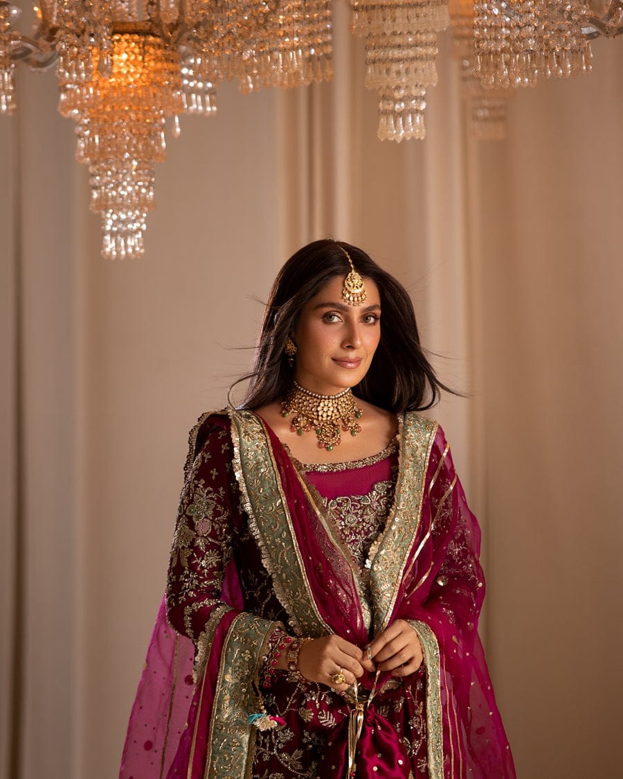 Tabya TABEER Luxury Wedding Formal Hand Embellished Raw Silk 3 Piece Dress