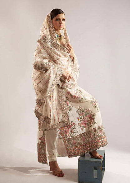 Hussain rehar unstich organza suit