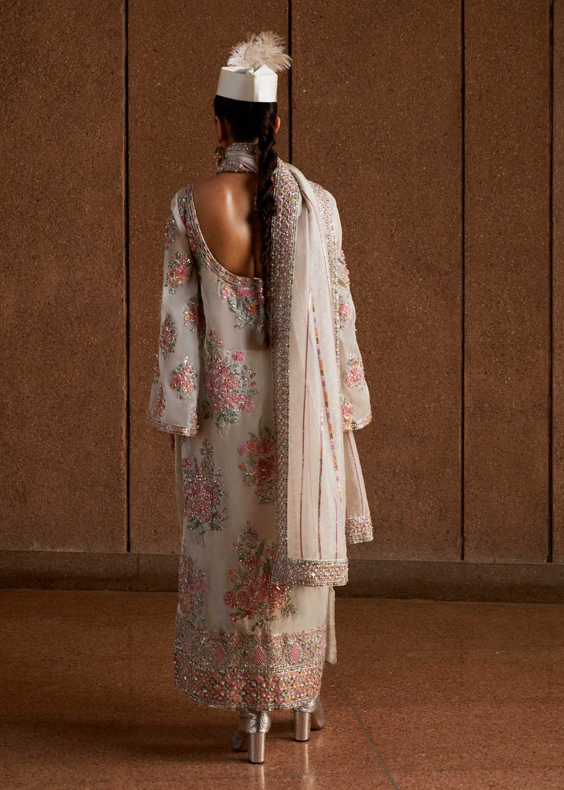 Hussain rehar unstich organza suit