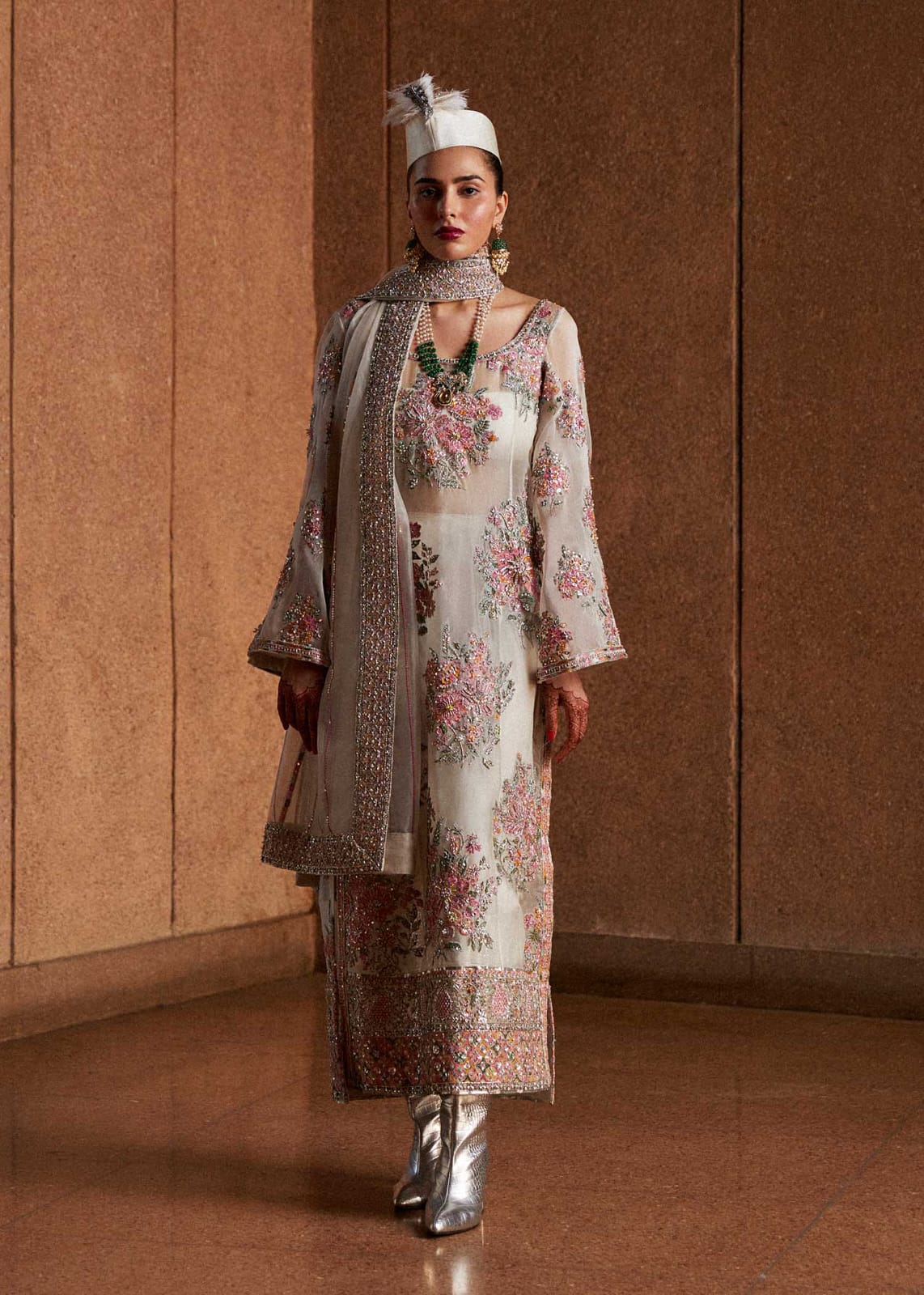 Hussain rehar unstich organza suit