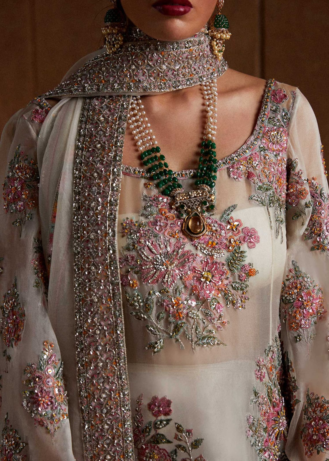 Hussain rehar unstich organza suit