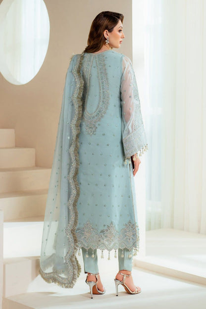 Alizeh Sky Blue Formal Collection Organza Replica unstitched